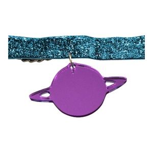 Blue Choker with Purple Saturn Charm NWT